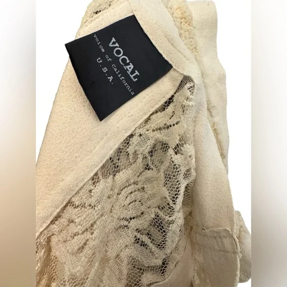 Vocal (Voice of California) Lace Open Cardigan Size Small - Picture 6 of 7